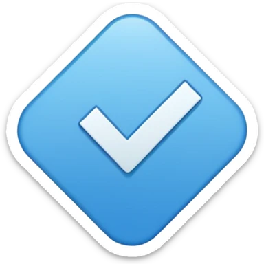 The blue check mark and the check mark itself should be in the middle without shadows.  sticker