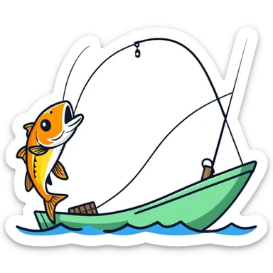 Fishing sticker