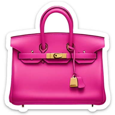 Hot pink hermes birkin bag sticker