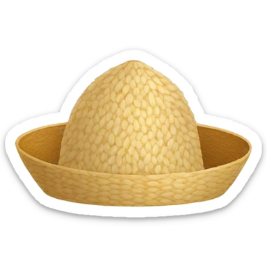 chinese rice hat sticker