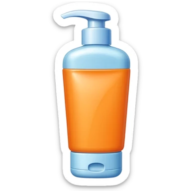 Orange-colored tube type lotion sticker