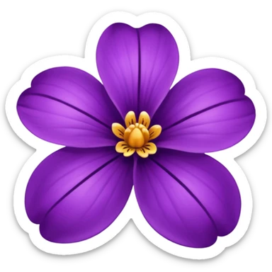 Violet flower sticker