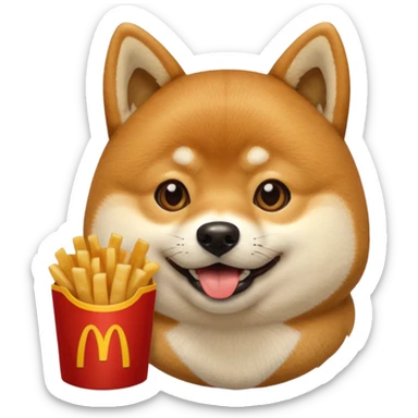 Shiba Jasper McDonald's meal sticker