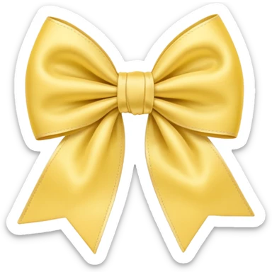 Pastel yellow bow sticker