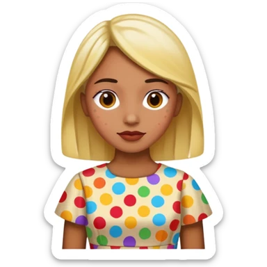 spotted dress sticker