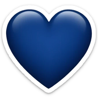 Heart dark blue sticker
