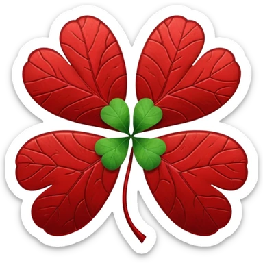 Devil 5 leaf clover  sticker