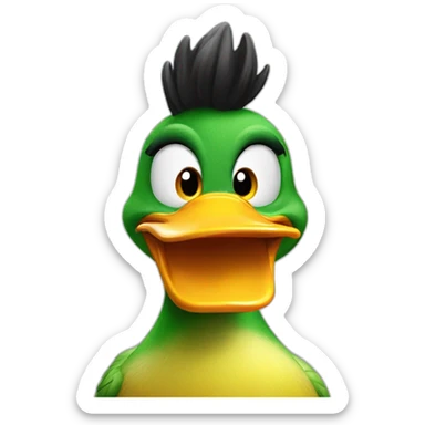angry duck sticker