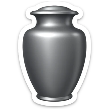 grey metalici urn sticker