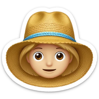 straw hat from one piece sticker