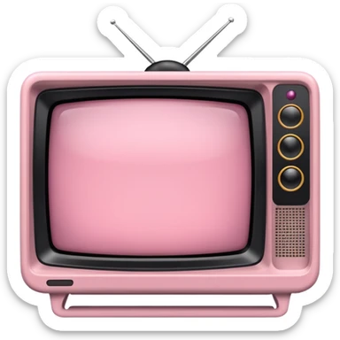 télévision un peu rose sticker