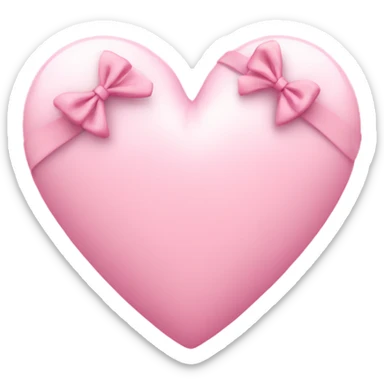 Light pink heart with bows sticker