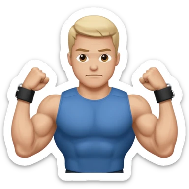 Handcuffed flexing bicep  sticker
