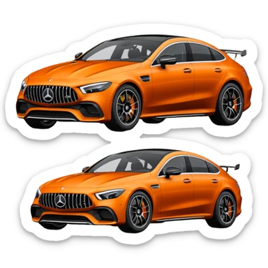 Mercedes amg gt 63 orange colour sticker
