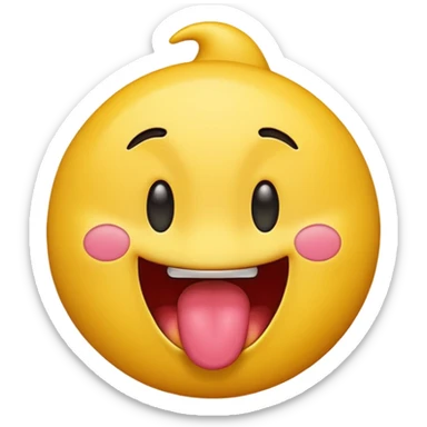 sticking tongue out and shaking head emoji  sticker