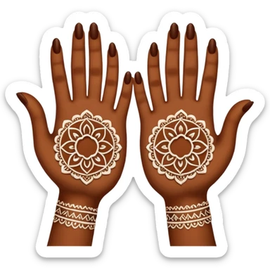 Hands with henna  sticker