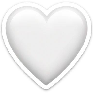 White heart sticker