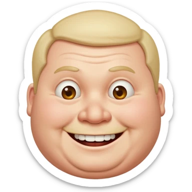 Super funny weird fat guy sticker