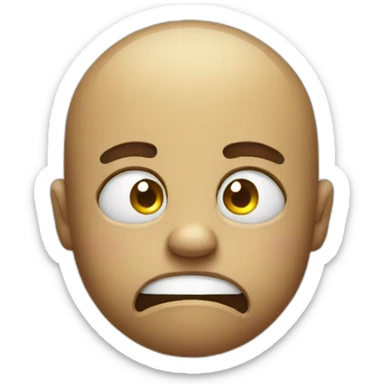 Emoji doing squats with a suffering face sticker