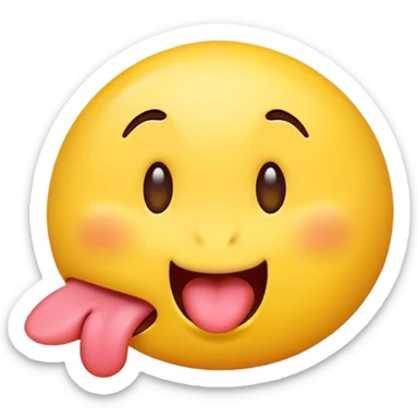 freaky tongue out emoji sticker