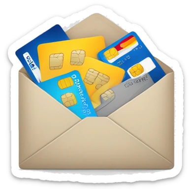Opened mail with 3 debit cards inside sticker
