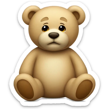 Beige teddy bear  sticker
