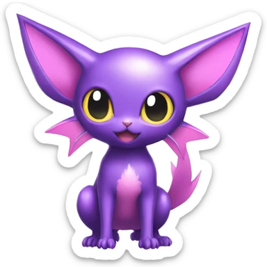 Shiny Kawaii Noibat-Skitty-Espeon-fusion-hybrid full body sticker