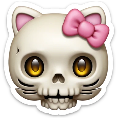 Hello kitty skull sticker