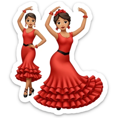 Flamenco dancer steps sticker
