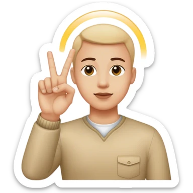Three-finger salute sticker