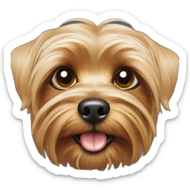 Chien yorkshire terriers aveugle d’un œil  sticker