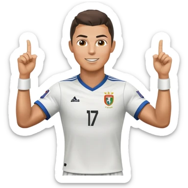 Cristiano Ronaldo celebrating a goal sticker