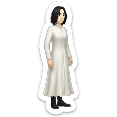 snape in white dress full body sticker