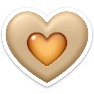 Beige heart sticker