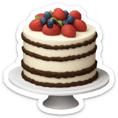 Realistic cake  sticker