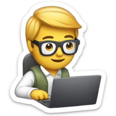 Graphiste with laptop  sticker