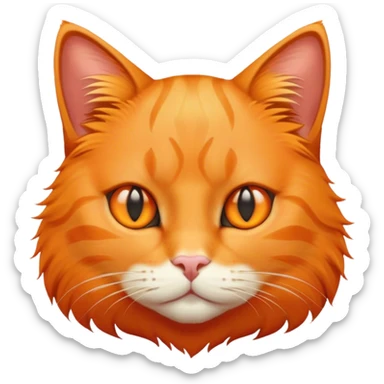 ill orange cat sticker