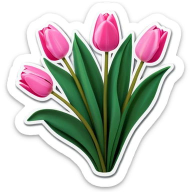Tulipanes pink  sticker