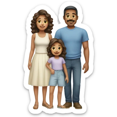familia papa, mama, hermanos y 1 hermana sticker