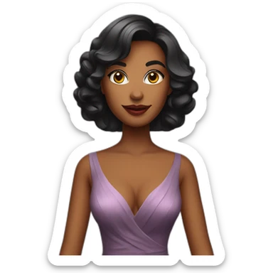 woman in a cocktail dress sticker