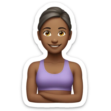 smiling girl in yoga outfit sticker
