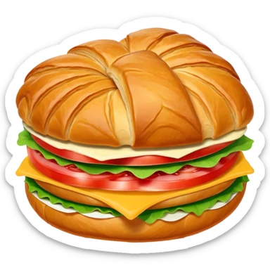 croissant sandwich sticker