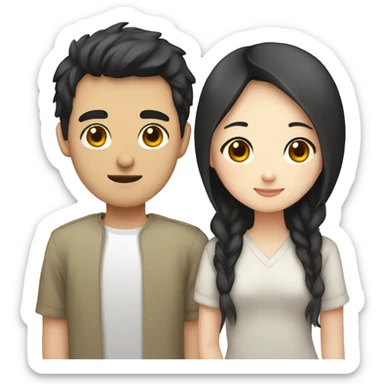 Vietnamese boyfriend and korean girlfriend sticker