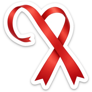 Red ribbon sticker
