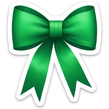 Green bow sticker