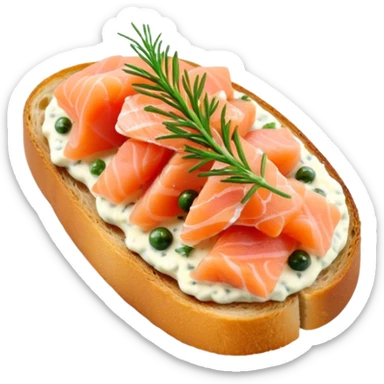 Salmon bruschetta  sticker