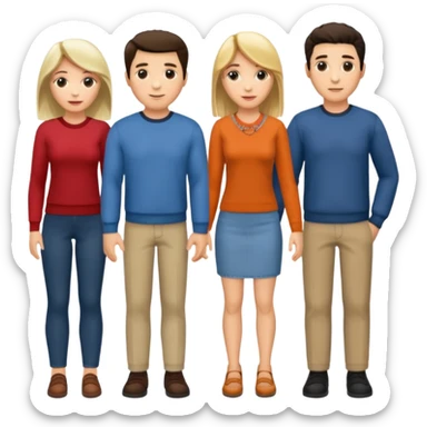 Cast members from tv show friends  sticker