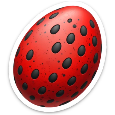 easter egg red and black faded sticker