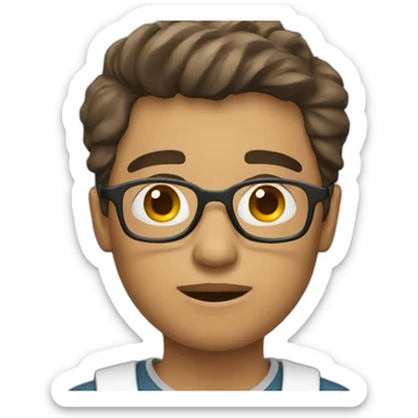 Tired young teacher sticker