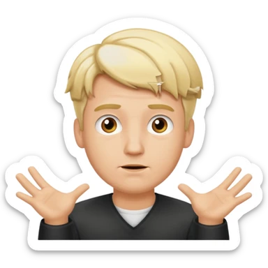 german guy shrug sticker